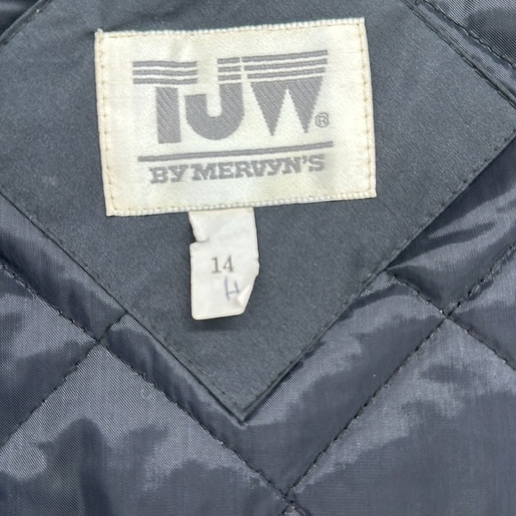 Vintage Mervyn’s Lined Black Trench Coat Gen X punk  whimsy goth 14 - Picture 4 of 16